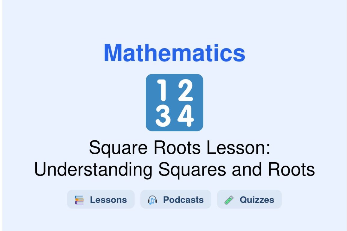 🎓 Square Roots Lesson: Understanding Squares and Roots