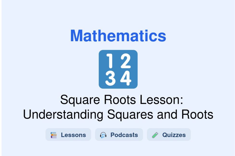 🎓 Square Roots Lesson: Understanding Squares and Roots