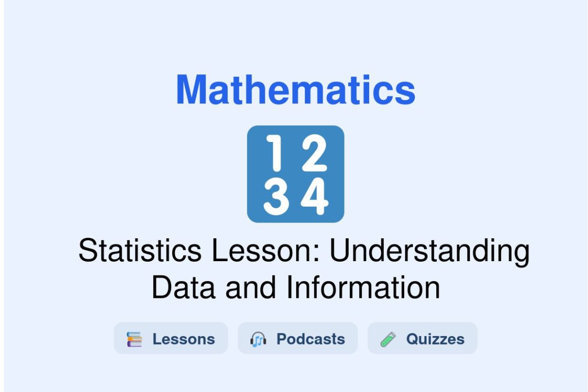 🎓 Statistics Lesson: Understanding Data and Information