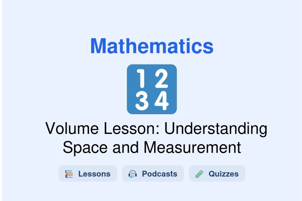 🎓 Volume Lesson: Understanding Space and Measurement