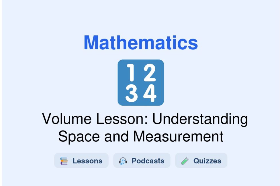 🎓 Volume Lesson: Understanding Space and Measurement