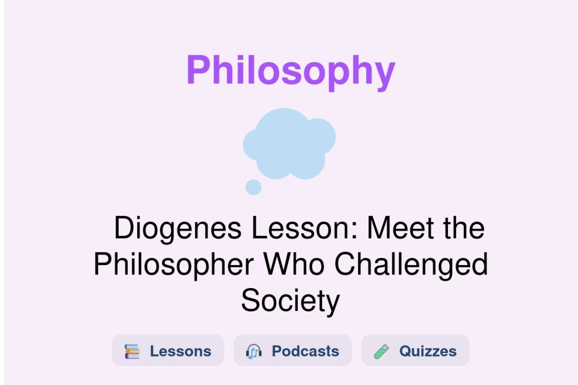 🎓 Diogenes Lesson: Meet the Philosopher Who Challenged Society