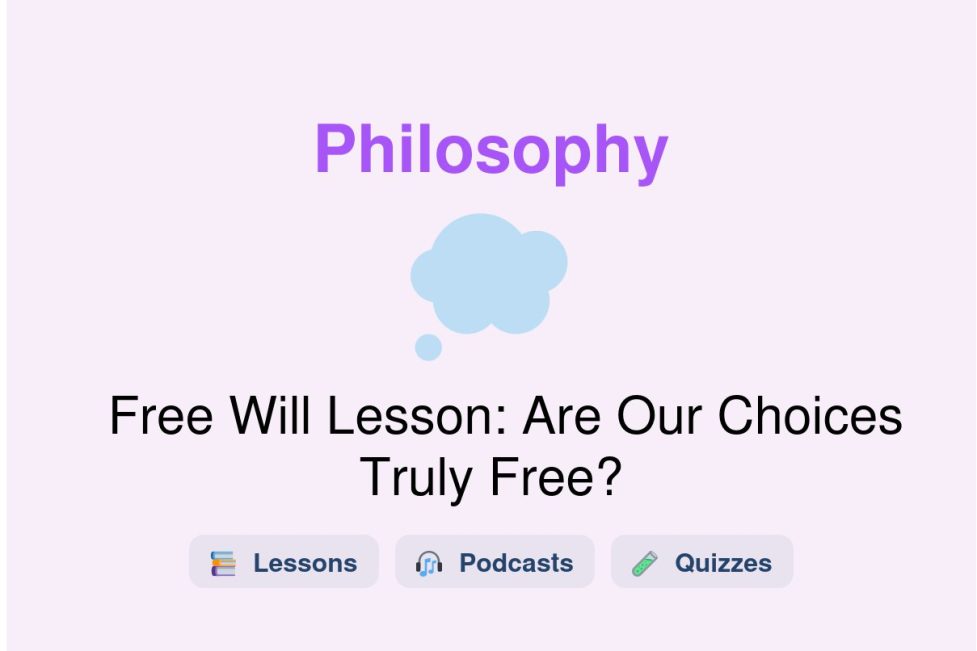 🎓 Free Will Lesson: Are Our Choices Truly Free?