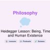 🎓 Heidegger Lesson: Being, Time, and Human Existence