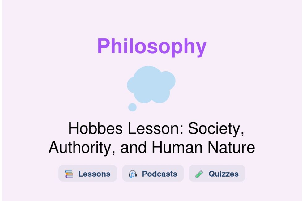 🎓 Hobbes Lesson: Society, Authority, and Human Nature