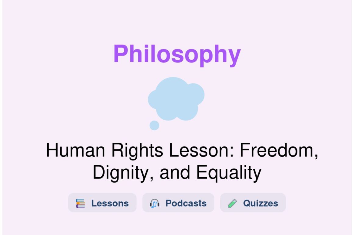 🎓 Human Rights Lesson: Freedom, Dignity, and Equality