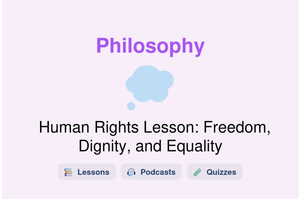 🎓 Human Rights Lesson: Freedom, Dignity, and Equality