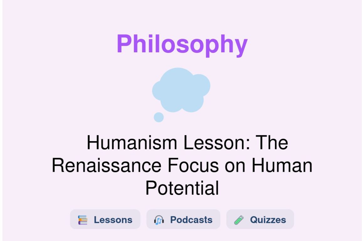 🎓 Humanism Lesson: The Renaissance Focus on Human Potential