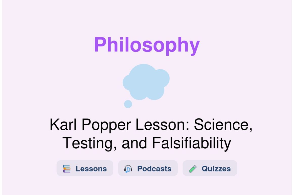🎓 Karl Popper Lesson: Science, Testing, and Falsifiability