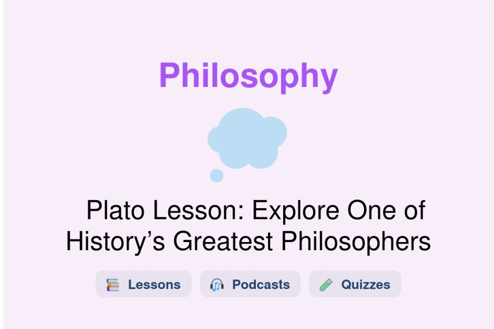 🎓 Plato Lesson: Explore One of History’s Greatest Philosophers
