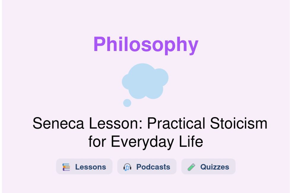 🎓 Seneca Lesson: Practical Stoicism for Everyday Life