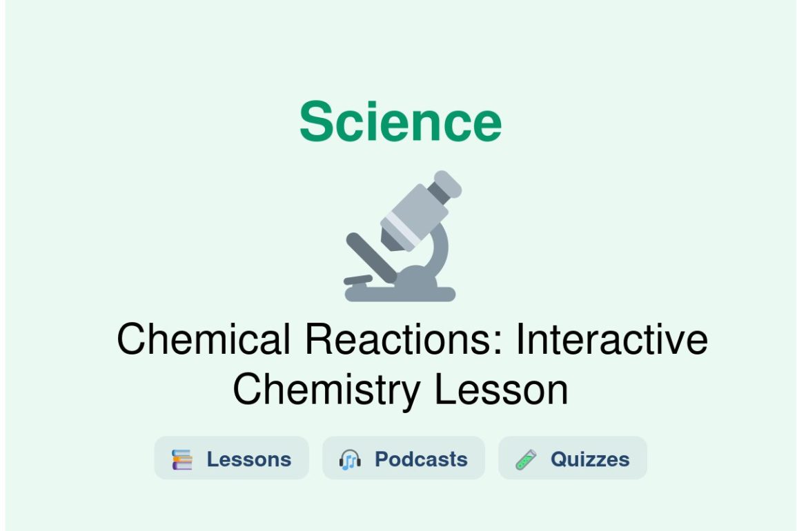 🎓 Chemical Reactions: Interactive Chemistry Lesson