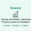 🎓 Gravity and Motion: Interactive Physics Lesson for Students
