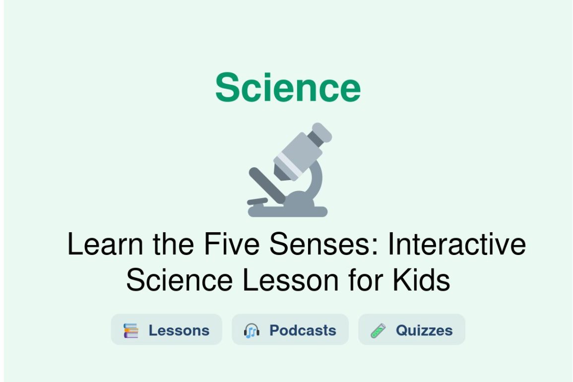 🎓 Learn the Five Senses: Interactive Science Lesson for Kids