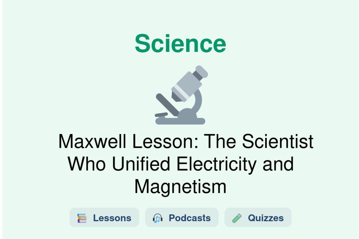🎓 Maxwell Lesson: The Scientist Who Unified Electricity and Magnetism
