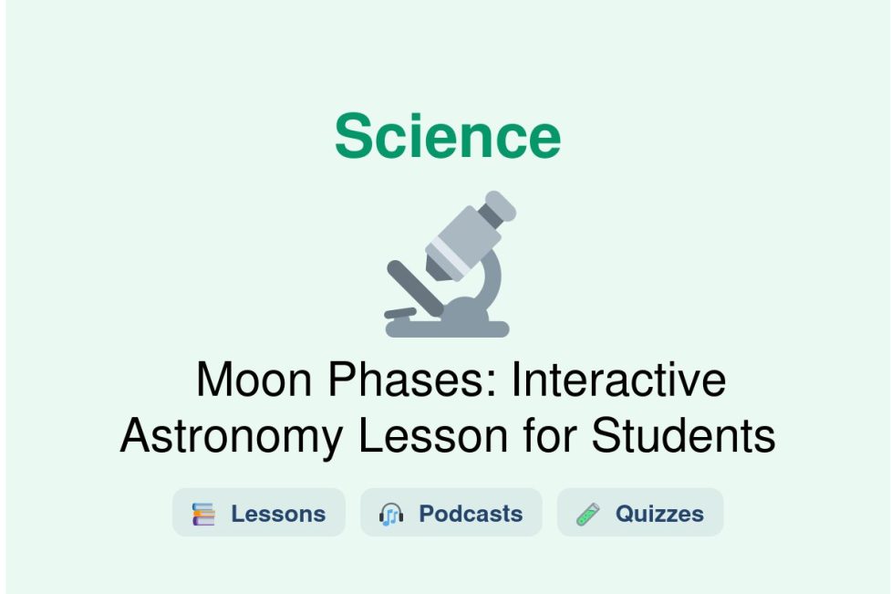 🎓 Moon Phases: Interactive Astronomy Lesson for Students