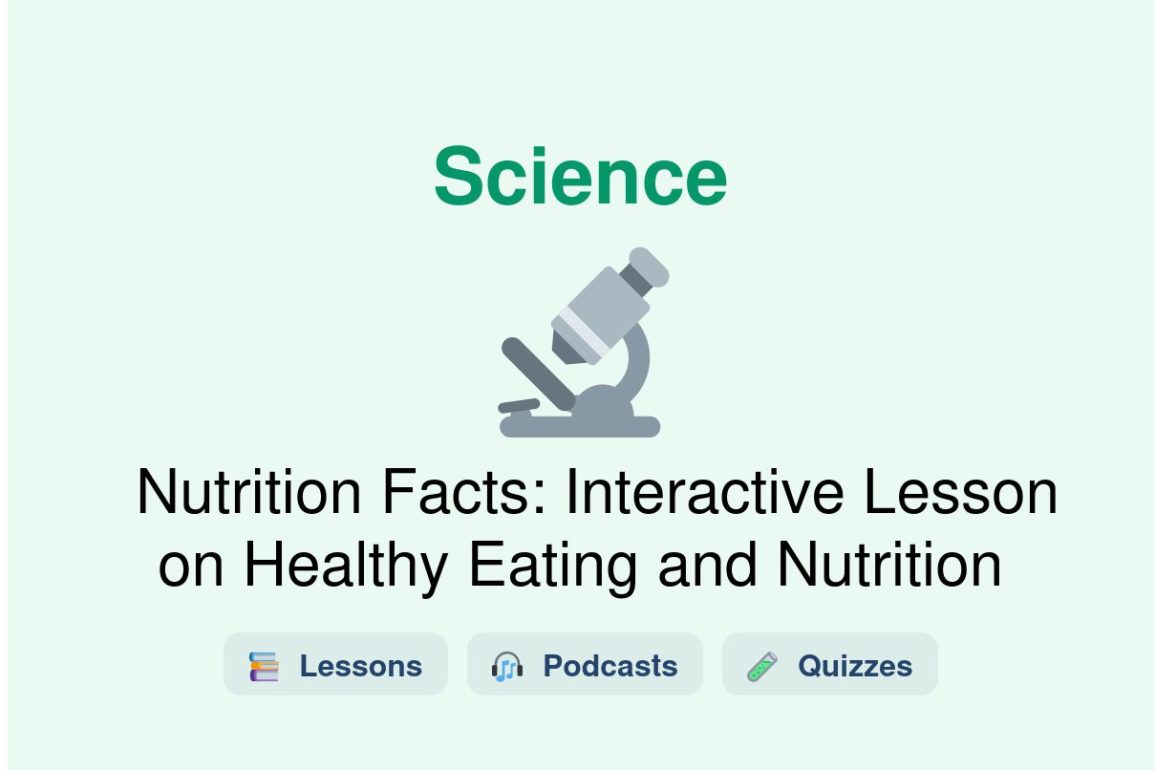 🎓 Nutrition Facts: Interactive Lesson on Healthy Eating and Nutrition