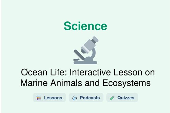 🎓 Ocean Life: Interactive Lesson on Marine Animals and Ecosystems