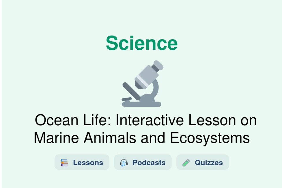 🎓 Ocean Life: Interactive Lesson on Marine Animals and Ecosystems