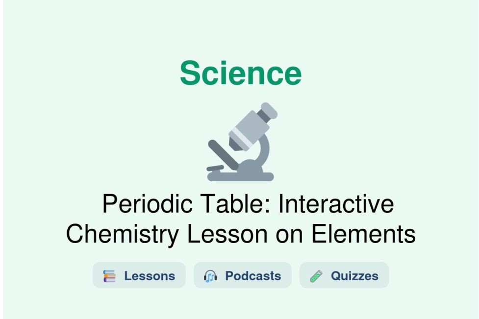 🎓 Periodic Table: Interactive Chemistry Lesson on Elements