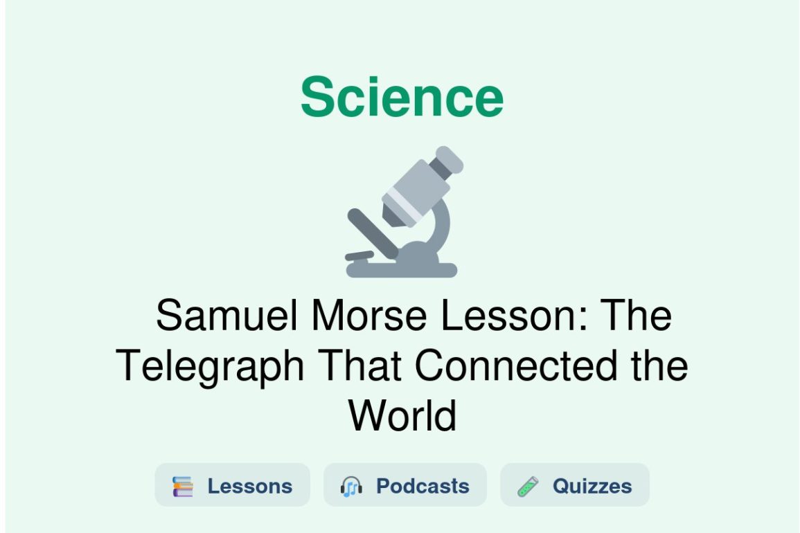 🎓 Samuel Morse Lesson: The Telegraph That Connected the World
