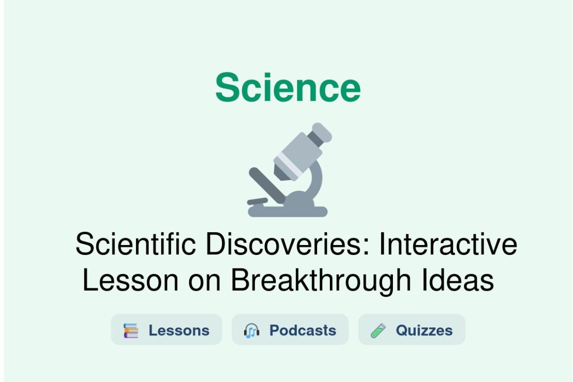 🎓 Scientific Discoveries: Interactive Lesson on Breakthrough Ideas