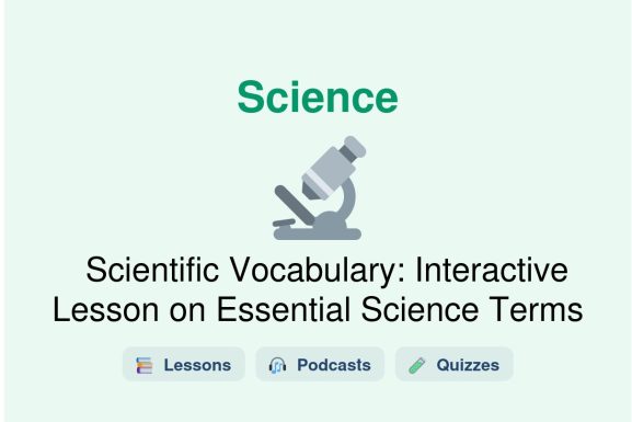 🎓 Scientific Vocabulary: Interactive Lesson on Essential Science Terms
