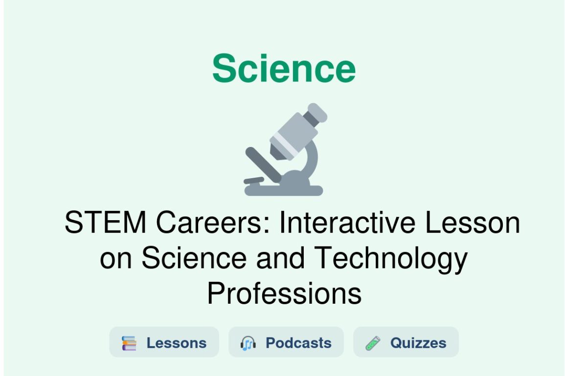 🎓 STEM Careers: Interactive Lesson on Science and Technology Professions