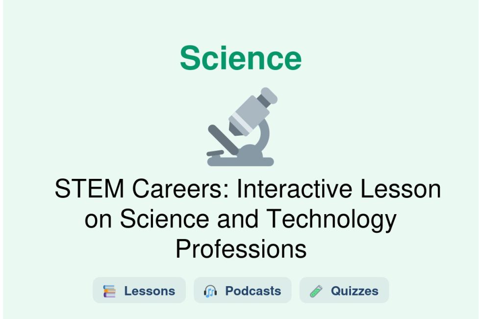 🎓 STEM Careers: Interactive Lesson on Science and Technology Professions