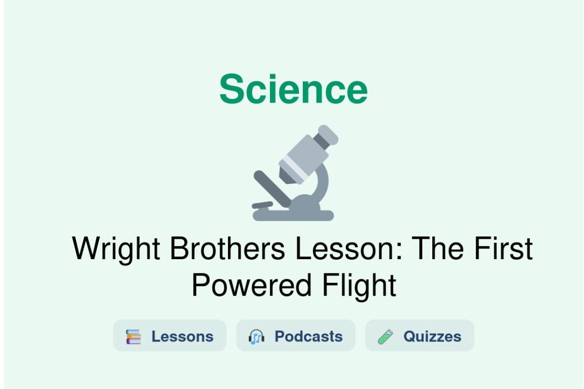 🎓 Wright Brothers Lesson: The First Powered Flight